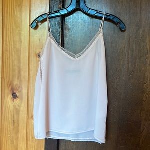 Zara pink tank with lace